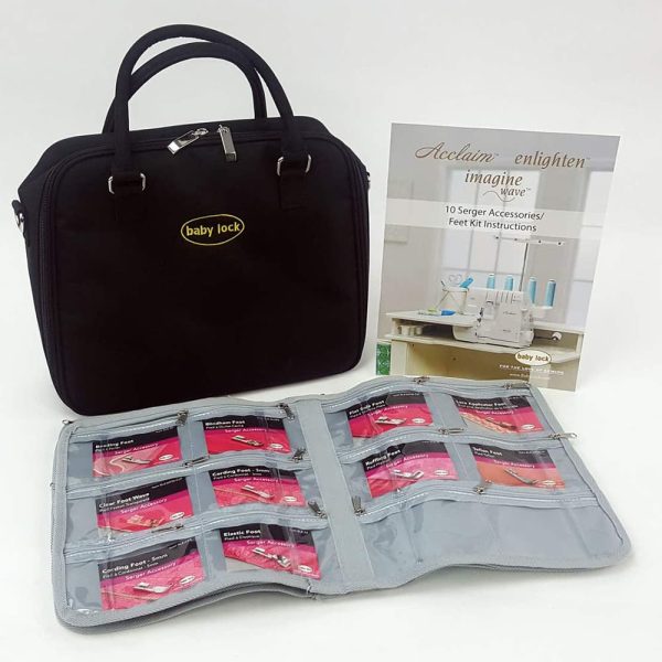 10pc Serger Foot Kit w  Carrying Case, Babylock #BLES4FTKIT on Sale