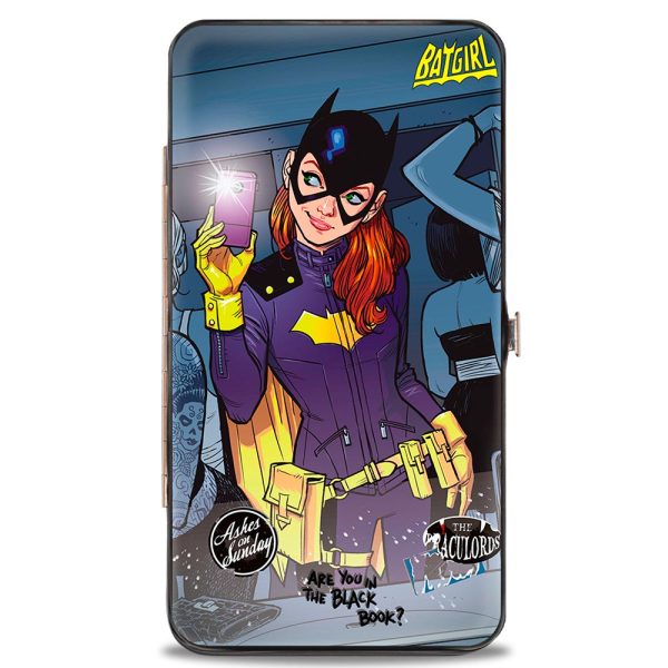 Hinged Wallet - The New 52 BATGIRL Issue #35 Bathroom Selfie Scene Cover Pose Grays Yellow Cheap