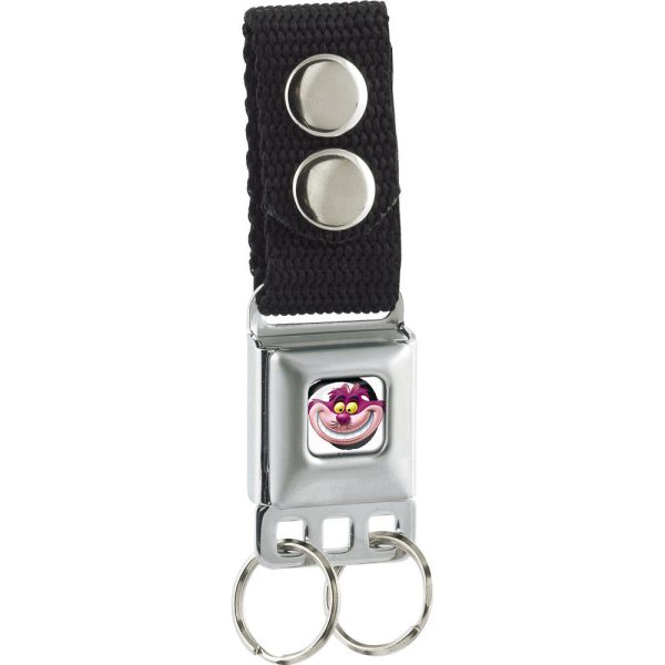 Keychain - Chesire Cat Swirl Full Color White Black Online Sale