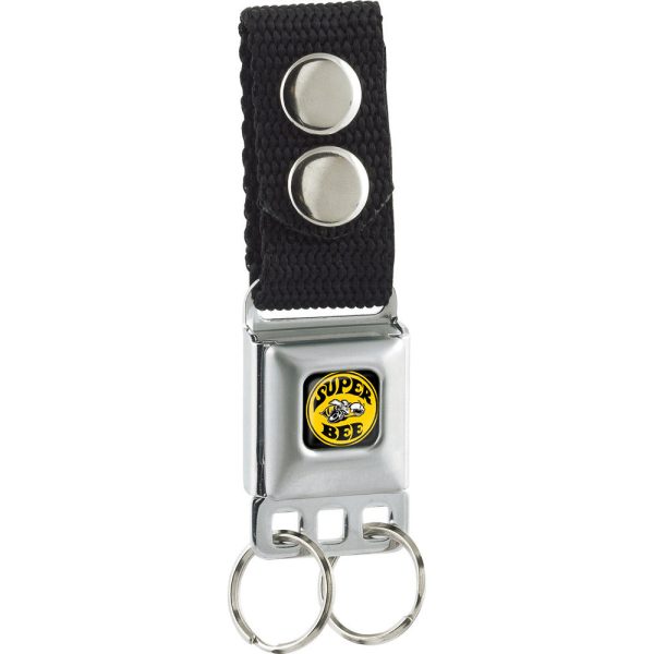 Keychain - SUPER BEE Logo Full Color Black Yellow White - Black Online Hot Sale