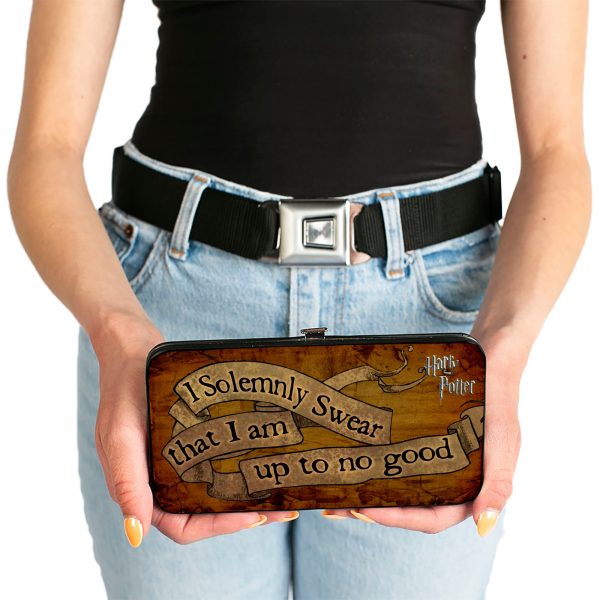 Hinged Wallet - Harry Potter I SOLEMNLY SWEAR THAT I AM UP TO NO GOOD Banner Tan Black Discount - Image 3
